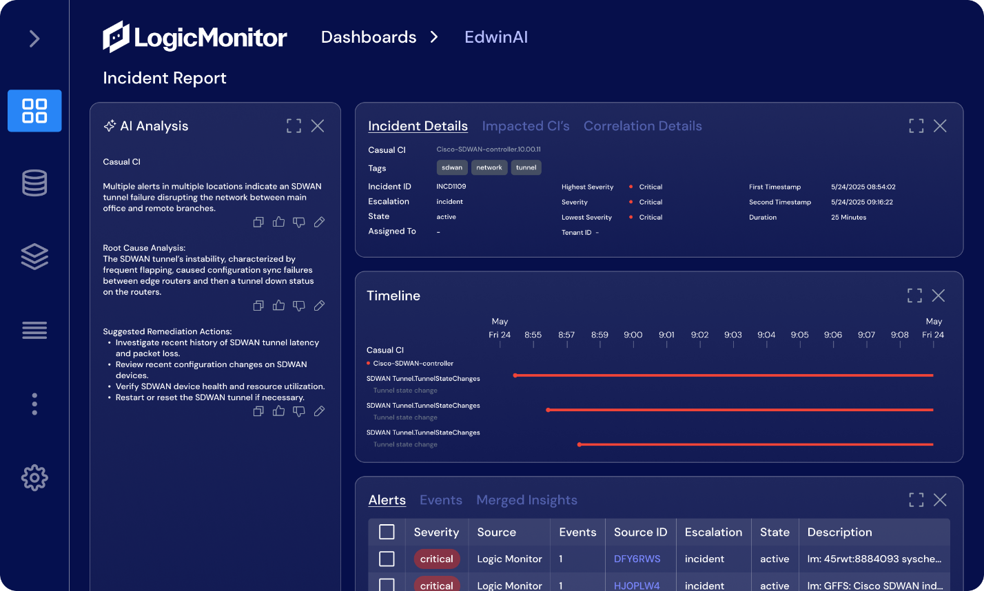 AIOps in IT system monitoring with Edwin AI