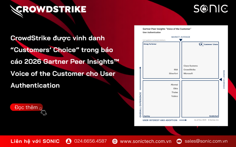  CrowdStrike Customers' Choice 2026 in Gartner® Peer Insights™ report for User Authentication